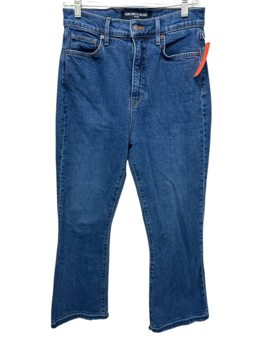Veronica Beard Jeans Size 30 Dark Wash Cotton Blend Denim High Rise Flare Jeans Dark Wash / 30