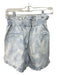 Sea New York Size 0 Blue & White Cotton Denim Tie Dye Paperbag Waist Shorts Blue & White / 0