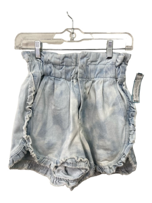 Sea New York Size 0 Blue & White Cotton Denim Tie Dye Paperbag Waist Shorts Blue & White / 0