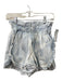 Sea New York Size 0 Blue & White Cotton Denim Tie Dye Paperbag Waist Shorts Blue & White / 0