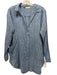 CP Shades Size S Chambray Cotton Pockets Long Sleeve Dress Chambray / S