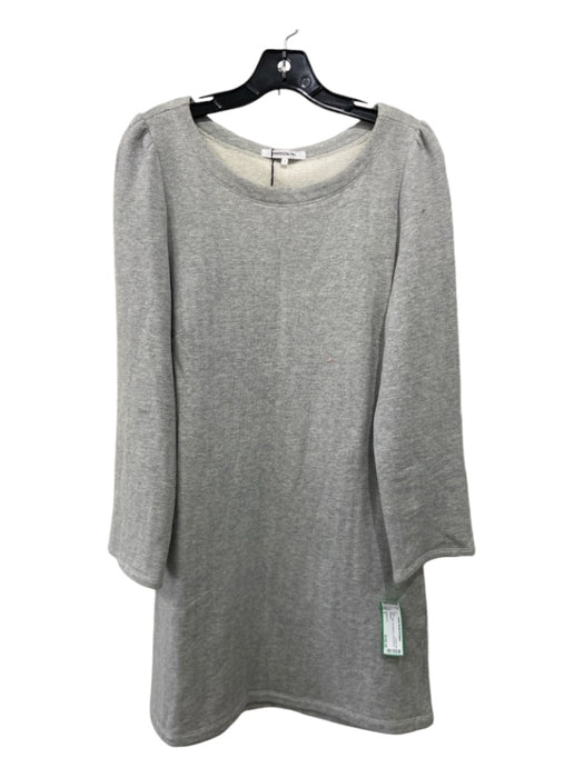 Emerson Fry Size S Gray Cotton Herringbone Long Sleeve Dress Gray / S