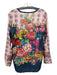 Johnny Was Size S Pink & Multi Silk Pintuck Floral Tassels Long Sleeve Top Pink & Multi / S