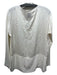 Go Silk Size S Ivory Silk Paneled V Neck Long Sleeve Top Ivory / S