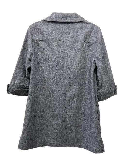 Ann Mashburn Size S Gray Wool V Neck Collagen 3/4 Sleeve Tunic Length Top Gray / S