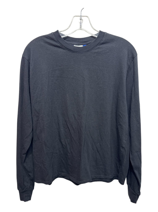 Outdoor Voices Size Small Black Cotton Long Sleeve Tee Top Black / Small