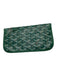Goyard Green, Tan, White Coated Canvas Leather trim Goyardine Monogram flap Bag Green, Tan, White / Mini