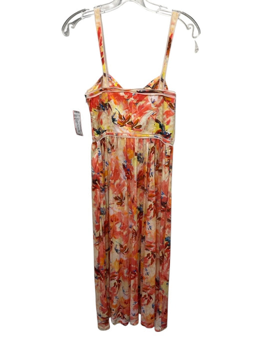 Ulla Johnson Size 00 Orange, Yellow & Multi Lyocell Shoulder Straps Floral Dress Orange, Yellow & Multi / 00