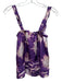 Ulla Johnson Size 2 Purple & White Silk Shoulder Straps Tie Dye Pleated Hem Top Purple & White / 2
