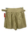 Ulla Johnson Size 2 Khaki Beige Cotton Waist stitching Buckle Detail Wide Shorts Khaki Beige / 2