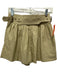 Ulla Johnson Size 2 Khaki Beige Cotton Waist stitching Buckle Detail Wide Shorts Khaki Beige / 2