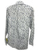 Ann Mashburn Size XS White & Blue Cotton Long Sleeve Floral Print Blouse Top White & Blue / XS