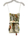 Cara Cara Size 4 Cream, Green, Multi Linen Strapless Floral Print Peplum Top Cream, Green, Multi / 4