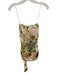 Cara Cara Size 4 Cream, Green, Multi Linen Strapless Floral Print Peplum Top Cream, Green, Multi / 4