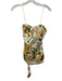 Cara Cara Size 4 Cream, Green, Multi Linen Strapless Floral Print Peplum Top Cream, Green, Multi / 4