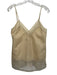 Mariacher Size XS Cream Viscose Spaghetti Strap V Neck Sheer Overlay Top Cream / XS