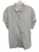 XiRENA Size S Light Blue Cotton Short Sleeve Buttons Blouse Top Light Blue / S
