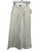 Mariacher Size XS White Linen Zip Fly High Rise Extra Wide Leg Pants White / XS