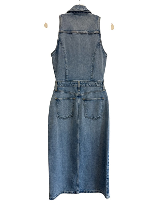 Favorite Daughter Size 25 Light Wash Cotton Denim Sleeveless Buttons Dress Light Wash / 25