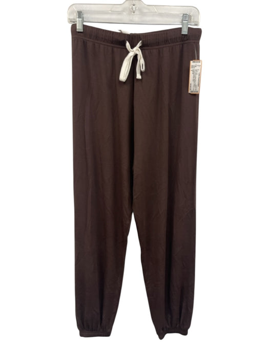Splits 59 Size S Brown Modal Blend Elastic & Drawstring Waist Fleece Pants Set Brown / S