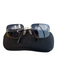 Chanel Blue & Silver Metal Rimless Gradient Rhinestone Logo Vintage Sunglasses Blue & Silver
