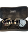 Chanel Blue & Silver Metal Rimless Gradient Rhinestone Logo Vintage Sunglasses Blue & Silver