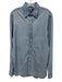 Polo Size M Blue Cotton Solid Button Down Men's Long Sleeve Shirt Blue / M
