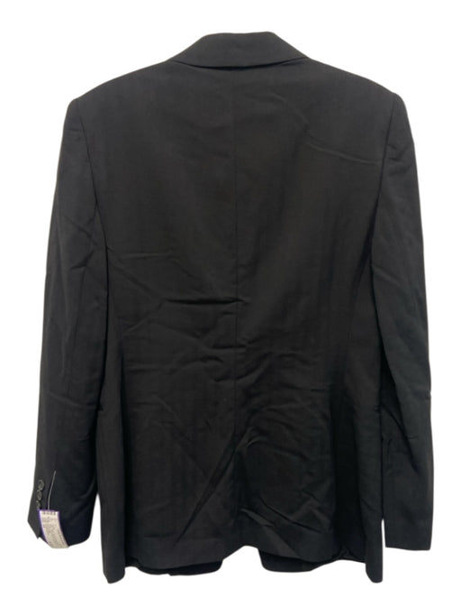 Giorgio Armani Size 44 Black Viscose & wool Single Button Lapel Blazer Jacket Black / 44