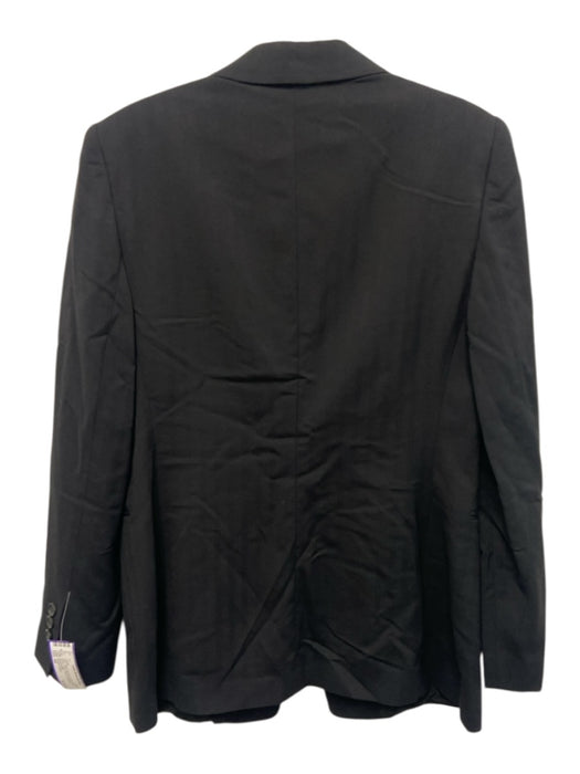 Giorgio Armani Size 44 Black Viscose & wool Single Button Lapel Blazer Jacket Black / 44