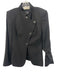 Giorgio Armani Size 44 Black Wool & Polyamide Lapels Buttons Blazer Jacket Black / 44