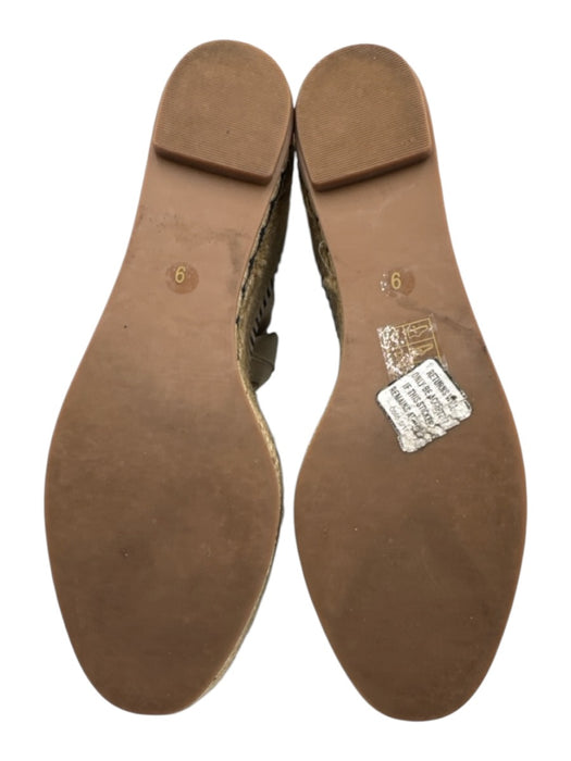 Tory Burch Shoe Size 9 Blue & Beige Canvas Espadrille Ankle Tie Stripe Wedges Blue & Beige / 9