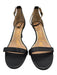 Sam Edelman Shoe Size 10.5 Black Leather Ankle Buckle Midi Heel Sandals Black / 10.5