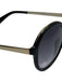 Kate Spade black & gold Acetate Metal Circle Sunglasses Black & Gold