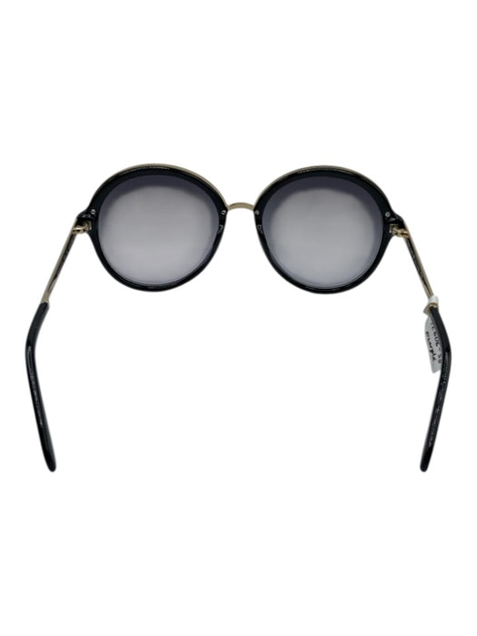 Kate Spade black & gold Acetate Metal Circle Sunglasses Black & Gold
