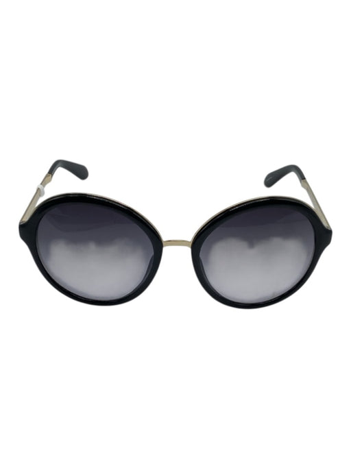 Kate Spade black & gold Acetate Metal Circle Sunglasses Black & Gold