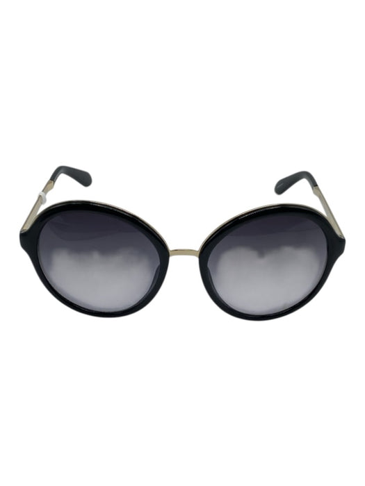 Kate Spade black & gold Acetate Metal Circle Sunglasses Black & Gold