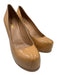 Saint Laurent Shoe Size 38.5 Beige Brown Patent Leather Almond Toe Pumps Beige Brown / 38.5