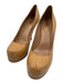 Saint Laurent Shoe Size 38.5 Beige Brown Patent Leather Almond Toe Pumps Beige Brown / 38.5