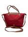 Longchamp Red & Brown Nylon Crossbody Button Close Zip Leather Accents Bag Red & Brown / S