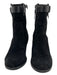 Trask Shoe Size 8.5 Black Suede round toe Inner Side Zip Stacked Heel Booties Black / 8.5