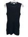 Veronica Beard Size M Black Viscose Blend Sleeveless Ribbed Mini Bodycon Dress Black / M