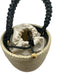 Cesta Collective Tan & black Straw Leather Woven Top Handle Bucket Bag Tan & black / S