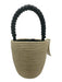 Cesta Collective Tan & black Straw Leather Woven Top Handle Bucket Bag Tan & black / S