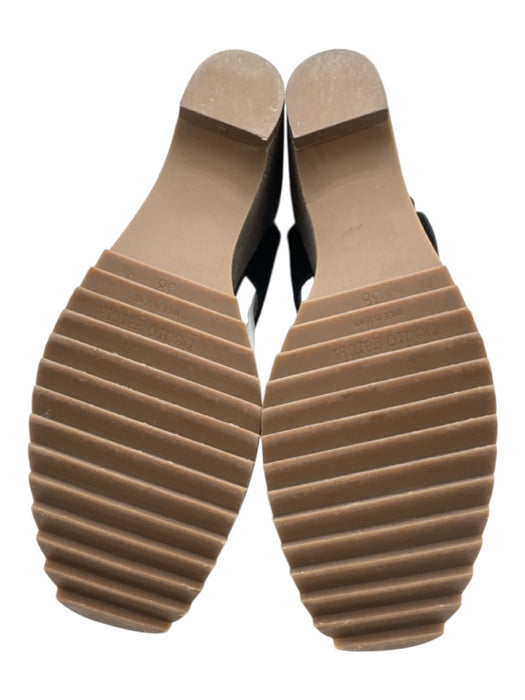 Pedro Garcia Shoe Size 38 Black & Brown Leather Cork Open Toe Velcro Sandals Black & Brown / 38