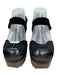 Pedro Garcia Shoe Size 38 Black & Brown Leather Cork Open Toe Velcro Sandals Black & Brown / 38