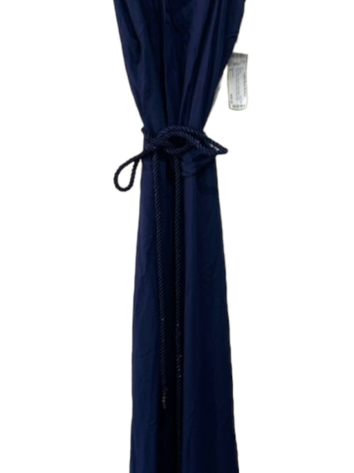 Heidi Klein Size S Navy Blue Viscose Sleeveless Tulip Front Rope Strap Dress Navy Blue / S