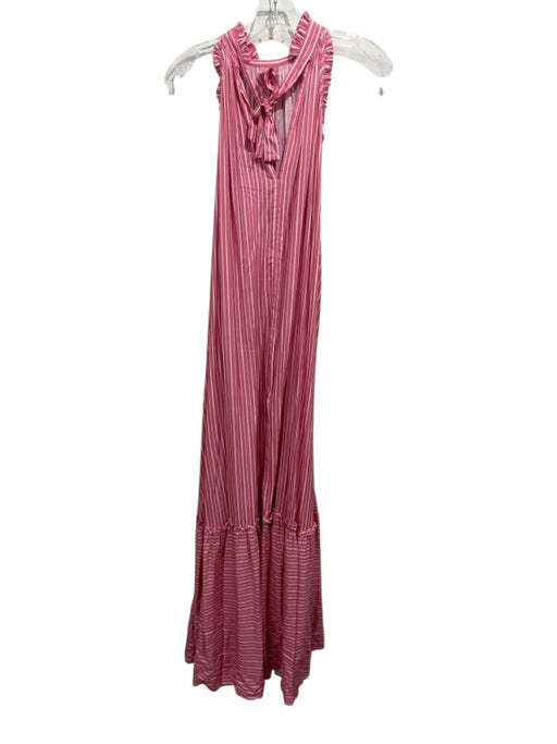 Loretta Caponi Firenze Size M Pink & White Sleeveless Stripe Tent Style Dress Pink & White / M