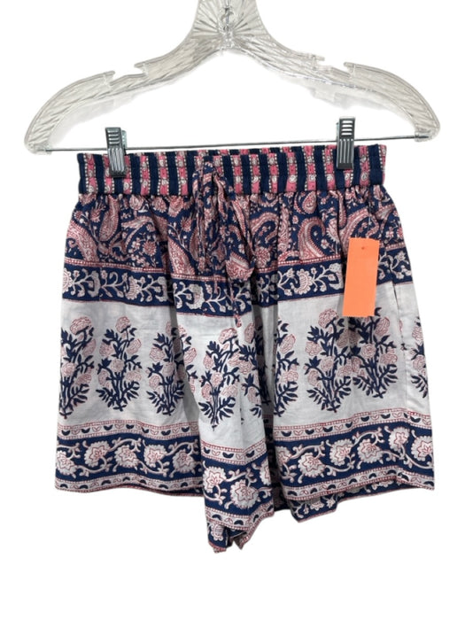 Charina Sarte Size XS Blue, Red, White Cotton Long Sleeve Buttons Short Set Blue, Red, White / XS