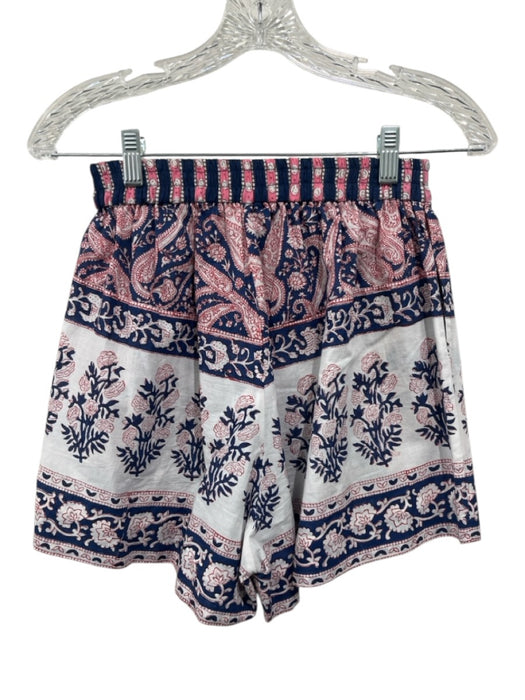 Charina Sarte Size XS Blue, Red, White Cotton Long Sleeve Buttons Short Set Blue, Red, White / XS
