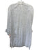 Alice + Olivia Size Large White & Blue Linen & Cotton Long Sleeve Dress White & Blue / Large